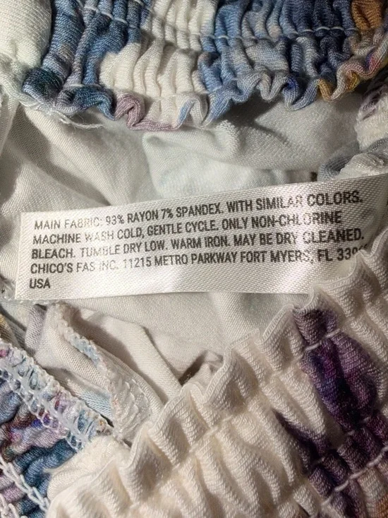 Soma Lounge Set Blue V-Neck Top XL & Floral Pants L Soft Stretch Comfy Luxury - Picture 9 of 9